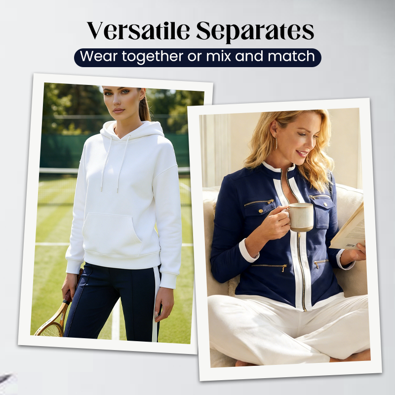 Women's 2-Piece Color-Block Tracksuit Set