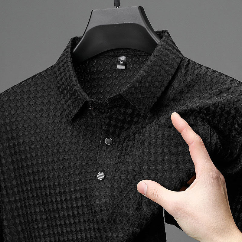 ⏳ Limited time 50% off! 💥Men's Textured Short Sleeve Shirt